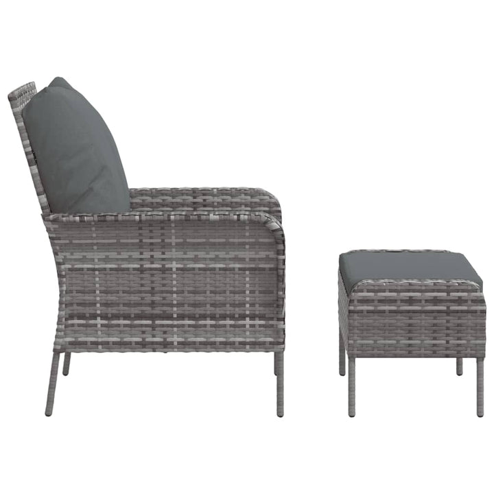 Reclinerstol För Trädgården Med Fotpall Konstrotting