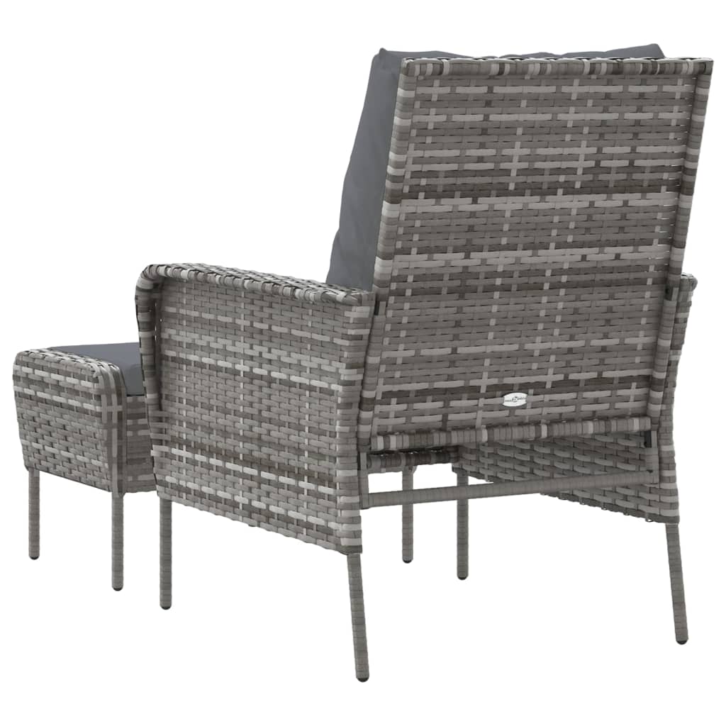 Reclinerstol För Trädgården Med Fotpall Konstrotting