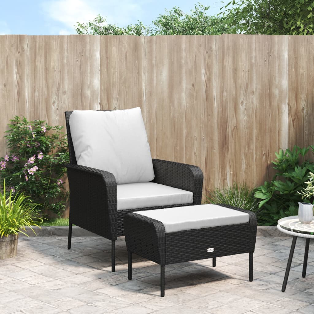 Reclinerstol För Trädgården Med Fotpall Konstrotting