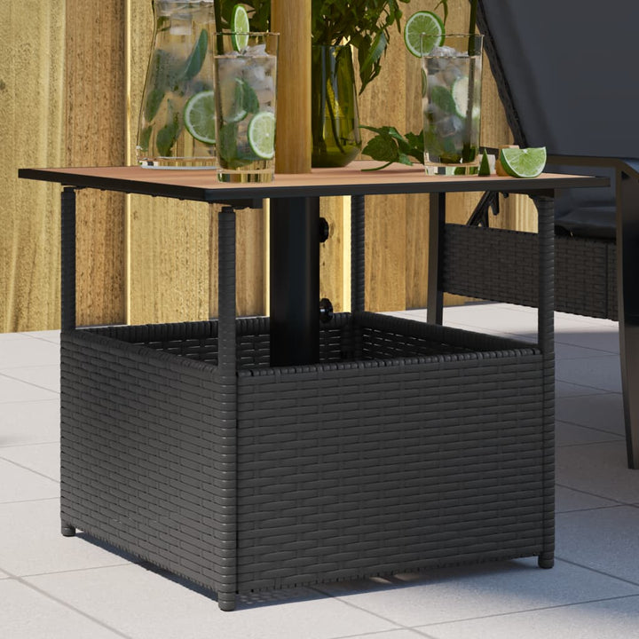 Trädgårdsbord Med Parasollhål 55X55X46,5 Cm Konstrotting