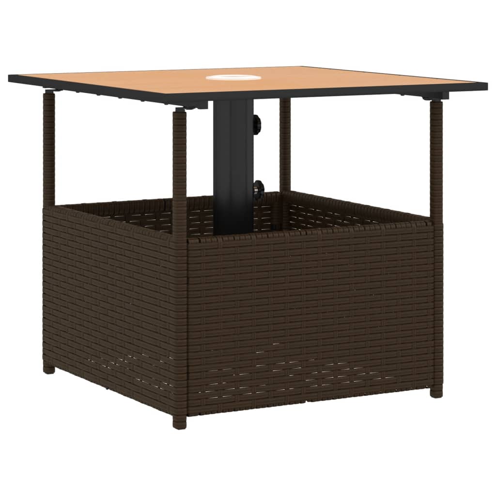 Trädgårdsbord Med Parasollhål 55X55X46,5 Cm Konstrotting