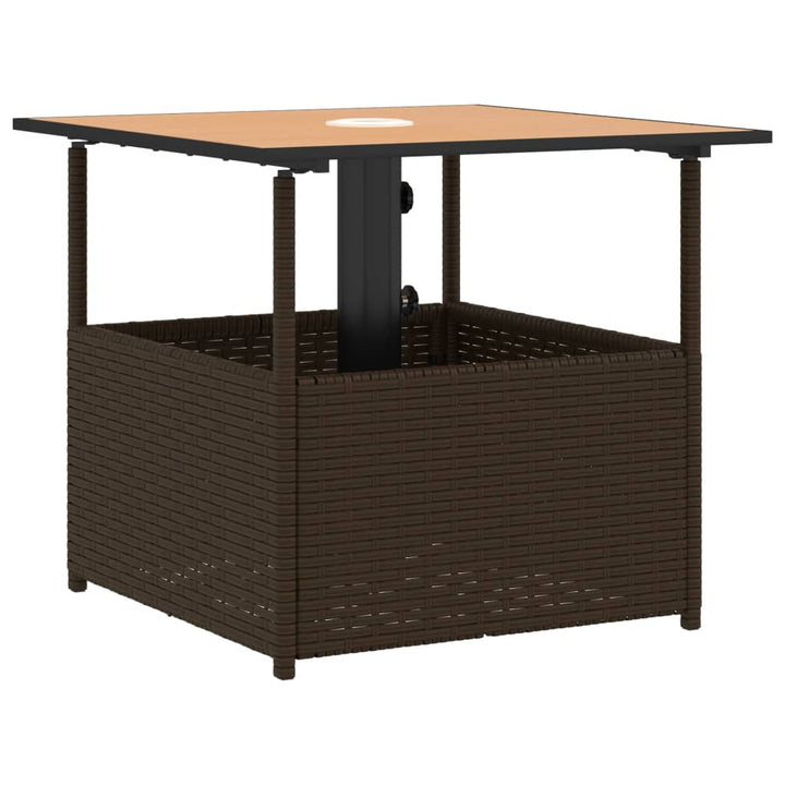 Trädgårdsbord Med Parasollhål 55X55X46,5 Cm Konstrotting