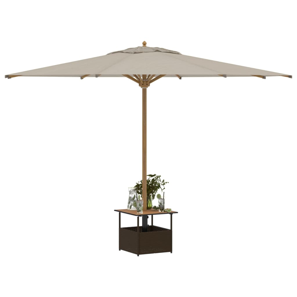 Trädgårdsbord Med Parasollhål 55X55X46,5 Cm Konstrotting