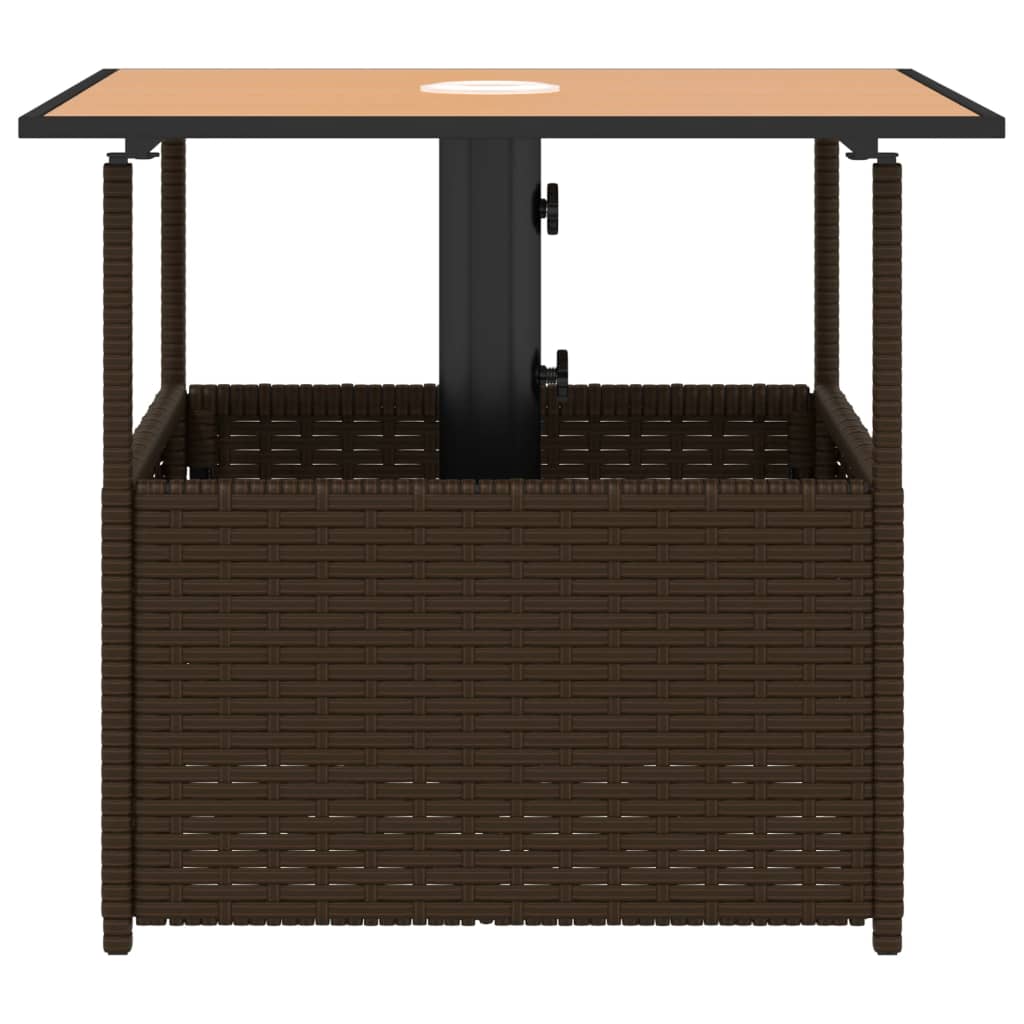 Trädgårdsbord Med Parasollhål 55X55X46,5 Cm Konstrotting