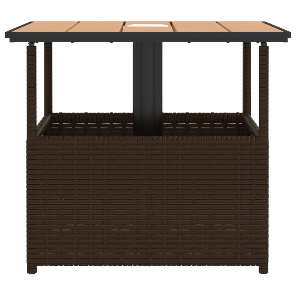 Trädgårdsbord Med Parasollhål 55X55X46,5 Cm Konstrotting