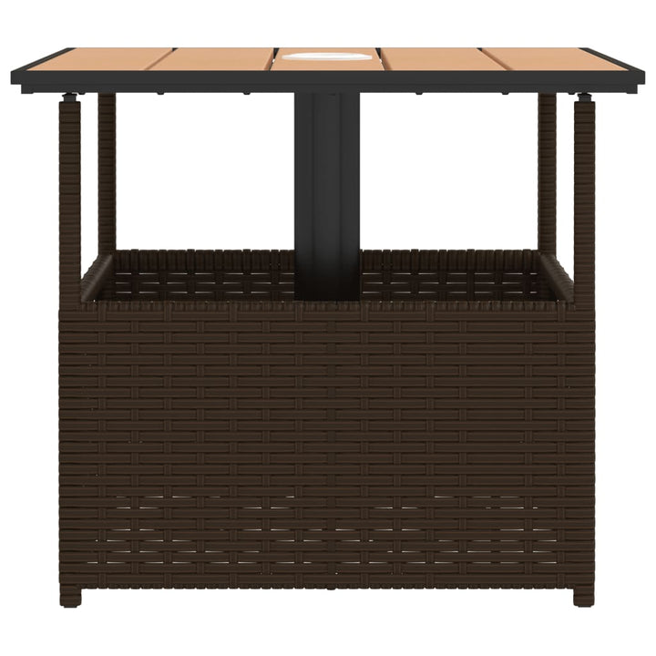 Trädgårdsbord Med Parasollhål 55X55X46,5 Cm Konstrotting