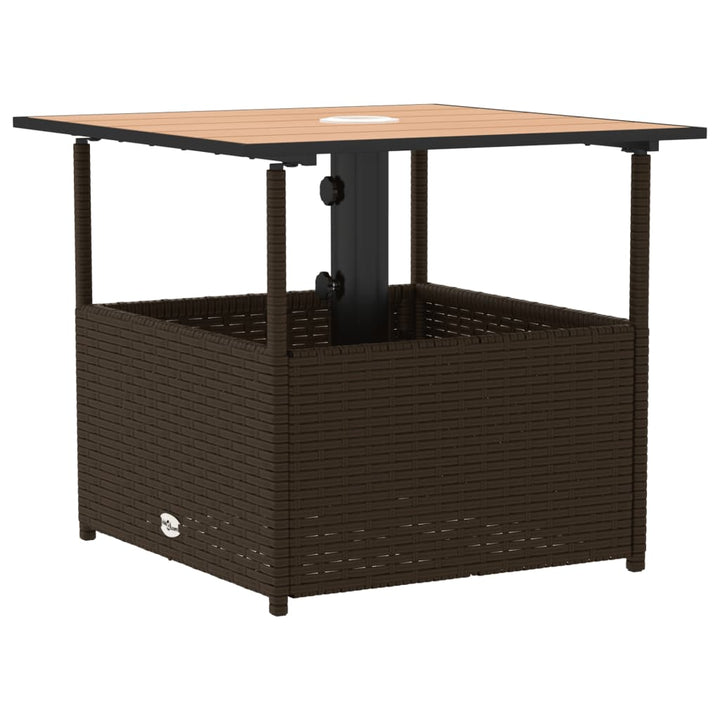 Trädgårdsbord Med Parasollhål 55X55X46,5 Cm Konstrotting