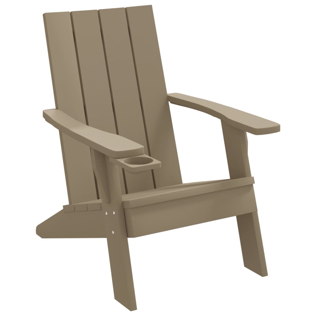 Däckstol För Trädgården Ljusbrun 75X88,5X89,5Cm Polypropylen