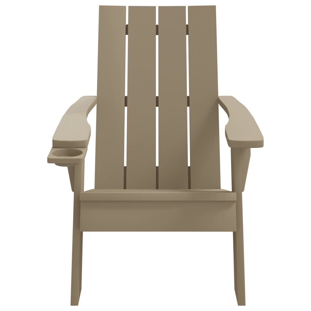 Däckstol För Trädgården Ljusbrun 75X88,5X89,5Cm Polypropylen