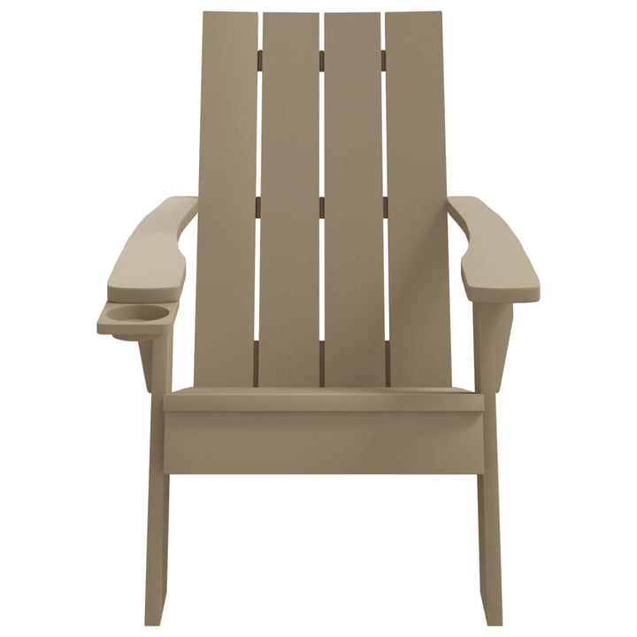 Däckstol För Trädgården Ljusbrun 75X88,5X89,5Cm Polypropylen