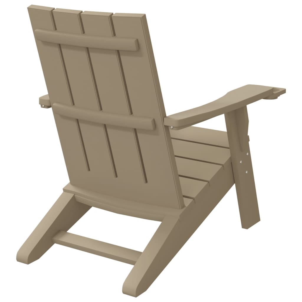 Däckstol För Trädgården Ljusbrun 75X88,5X89,5Cm Polypropylen