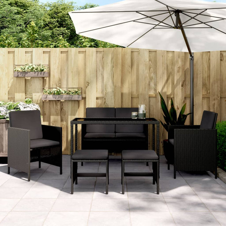 Loungegrupp Med Dynor 6 Delar Konstrotting
