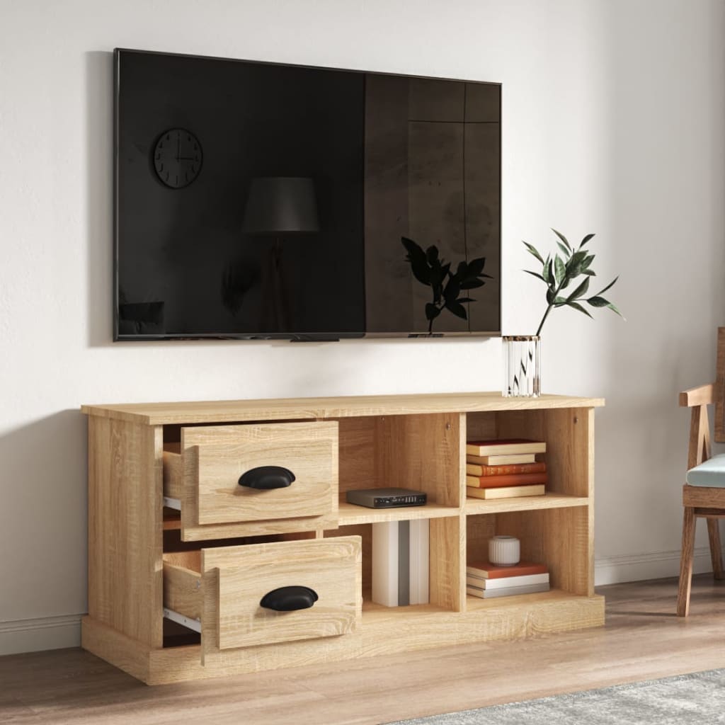 Tv-Skåp Sonoma-Ek 102X35,5X47,5 Cm Konstruerat Trä