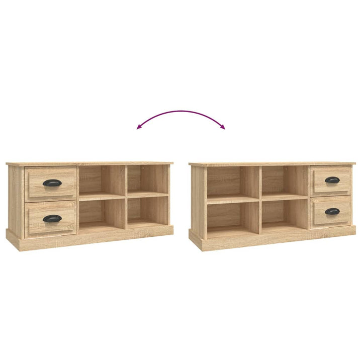 Tv-Skåp Sonoma-Ek 102X35,5X47,5 Cm Konstruerat Trä