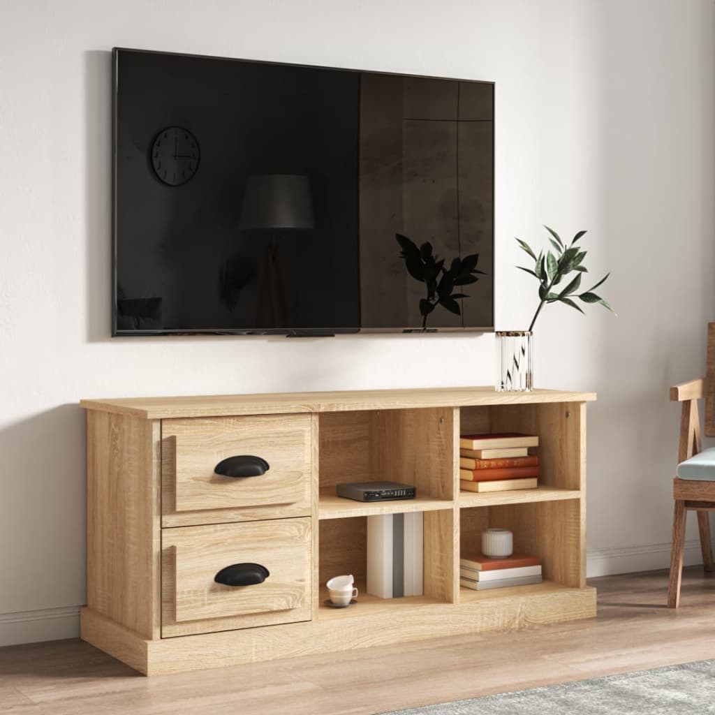 Tv-Skåp Sonoma-Ek 102X35,5X47,5 Cm Konstruerat Trä