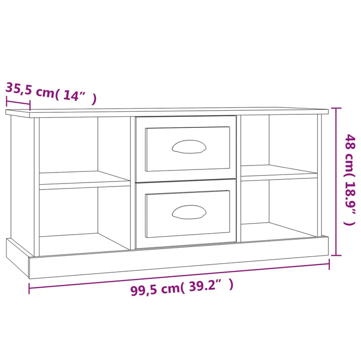 Tv-Bänk 99,5X35,5X48 Cm Konstruerat Trä