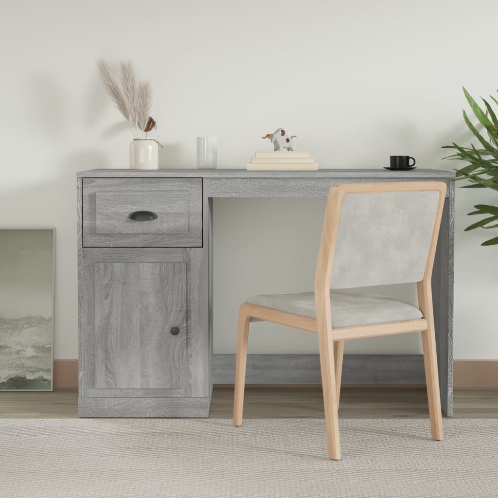 Skrivbord Med Låda 115X50X75 Cm Konstruerat Trä