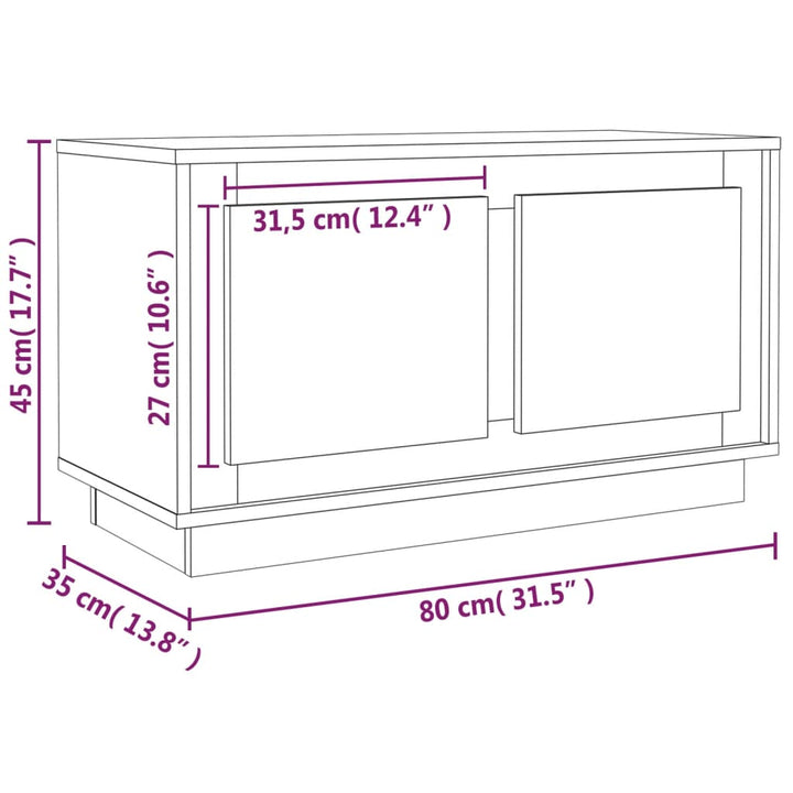 Tv-Bänk 80X35X45 Cm Konstruerat Trä