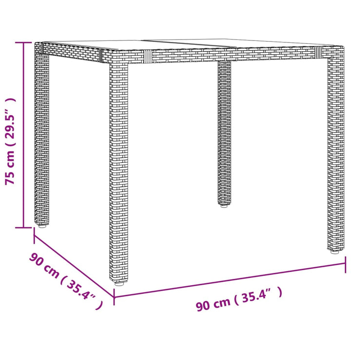 Matgrupp För Trädgården 3 Delar Med Dynor Beige Konstrotting