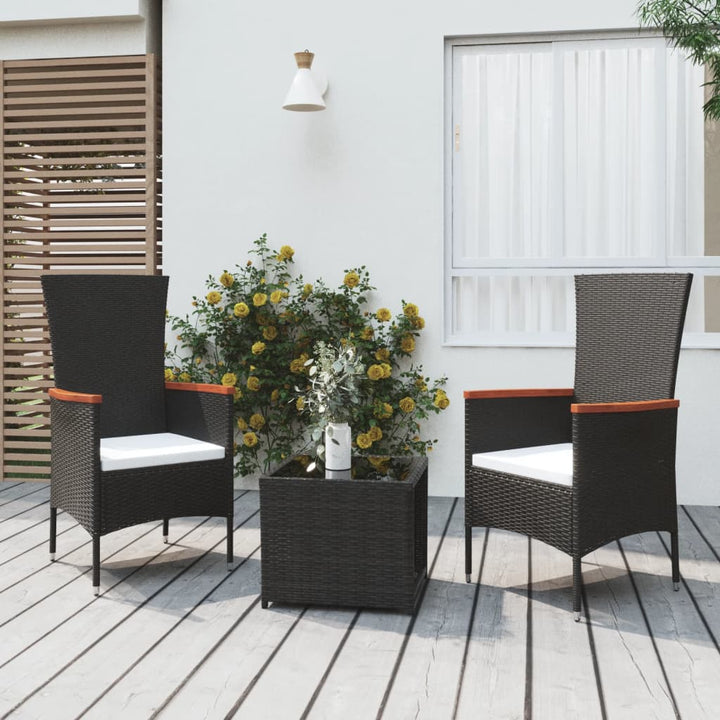 Loungegrupp För Trädgården 3 Delar Konstrotting&amp;Akacia