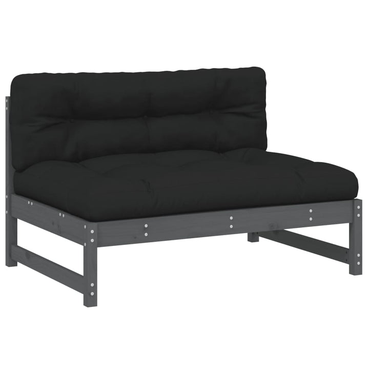 Mittensoffa Grå 120X80 Cm Massiv Furu