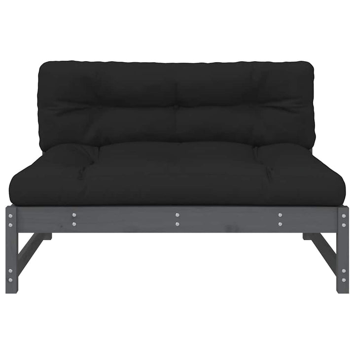 Mittensoffa Grå 120X80 Cm Massiv Furu