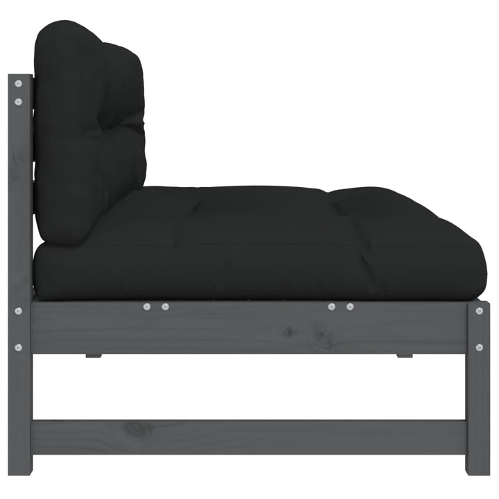 Mittensoffa Grå 120X80 Cm Massiv Furu