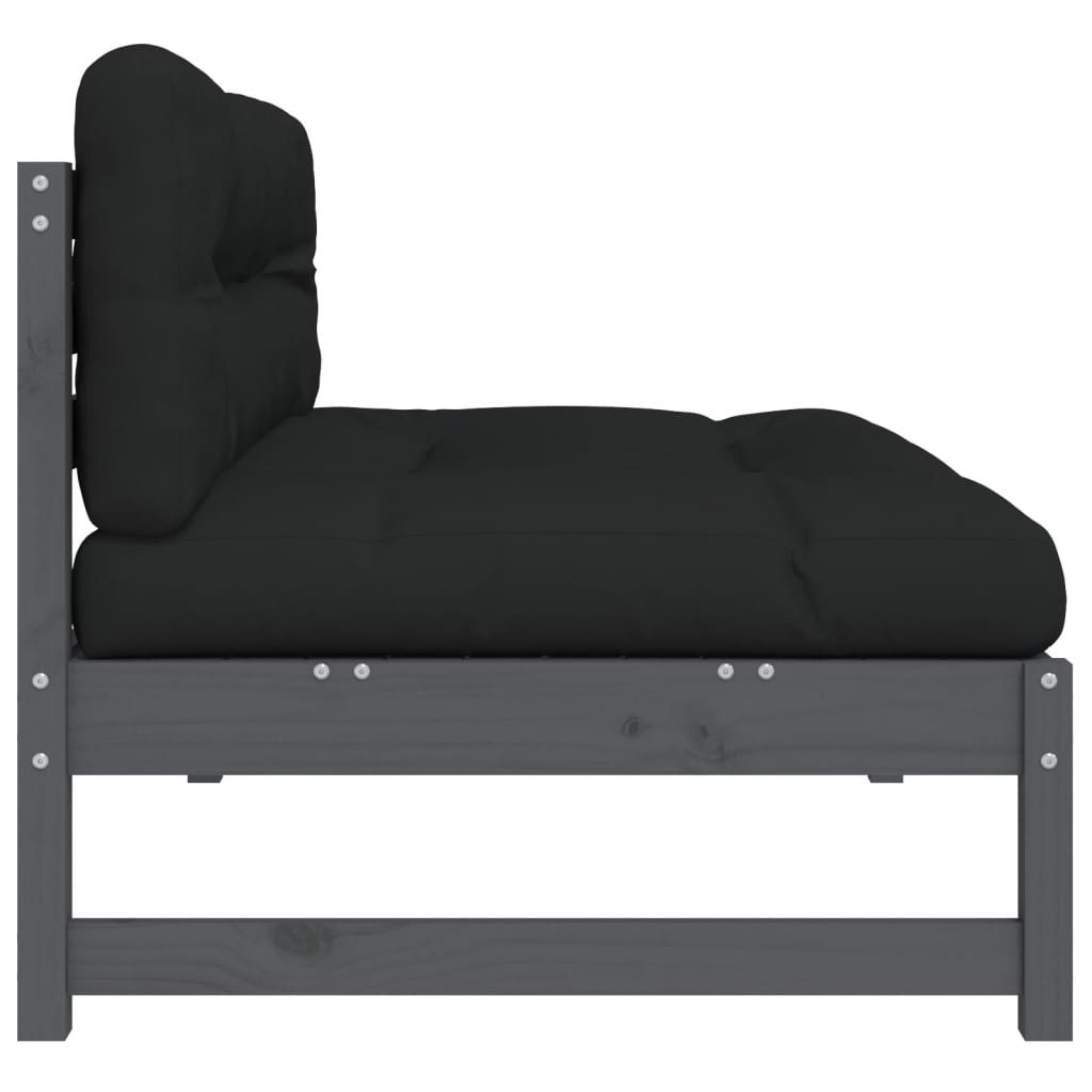 Mittensoffa Grå 120X80 Cm Massiv Furu