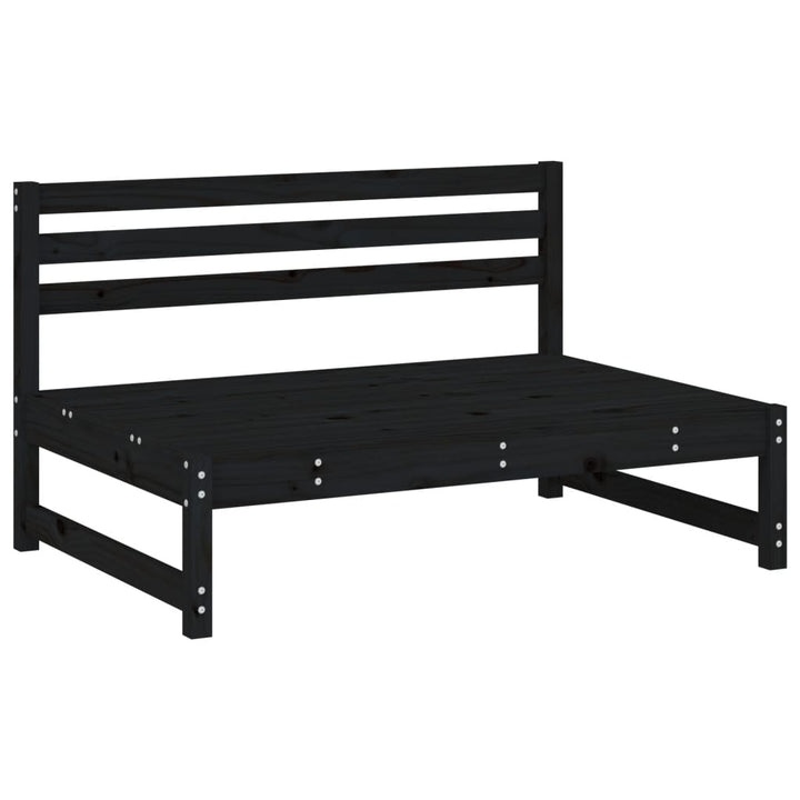 Mittensoffa Svart 120X80 Cm Massiv Furu