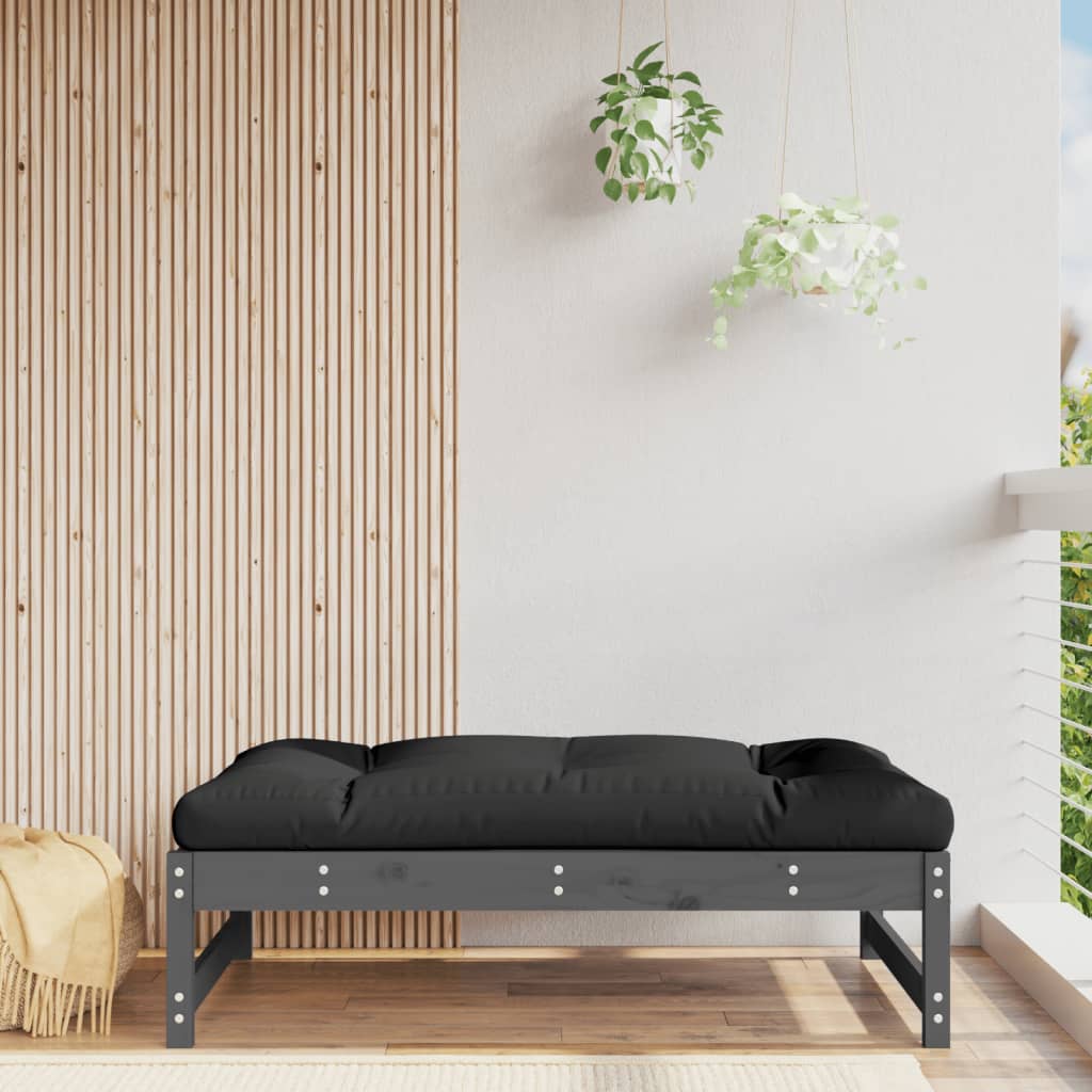Mittensoffa Grå 120X80 Cm Massiv Furu