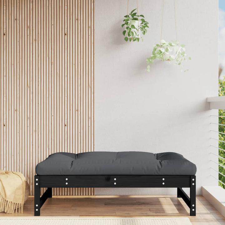 Mittensoffa Grå 120X80 Cm Massiv Furu