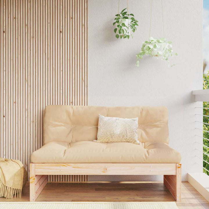 Mittensoffa Vit 120X80 Cm Massiv Furu