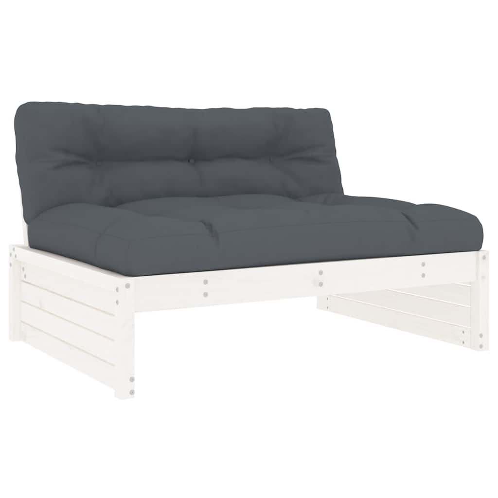 Mittensoffa Vit 120X80 Cm Massiv Furu