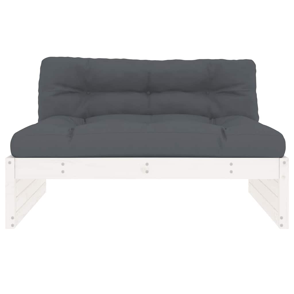Mittensoffa Vit 120X80 Cm Massiv Furu