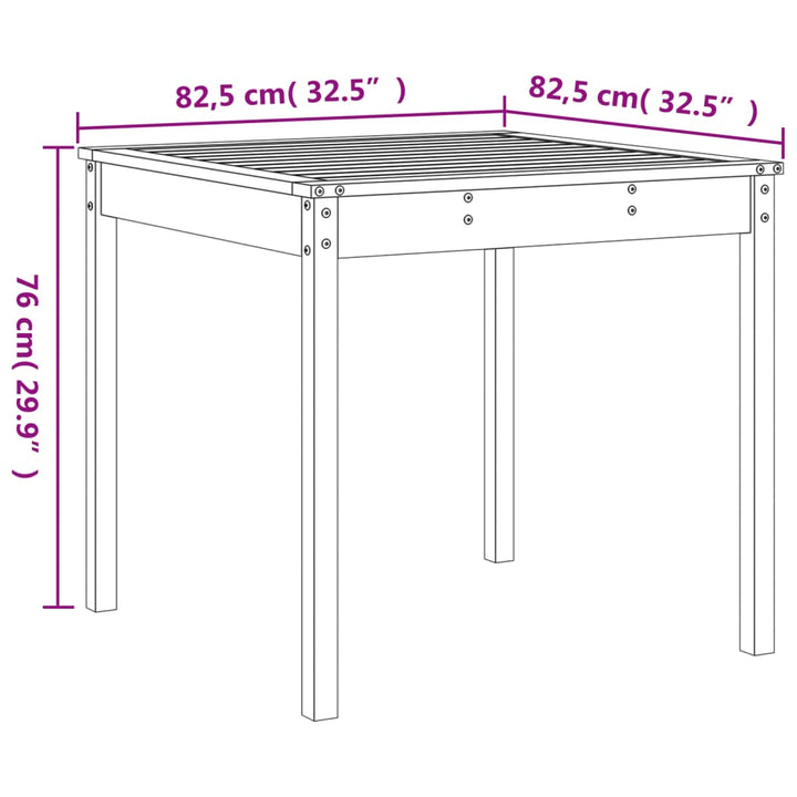 Caféset 3 Delar Massivt Douglasträ