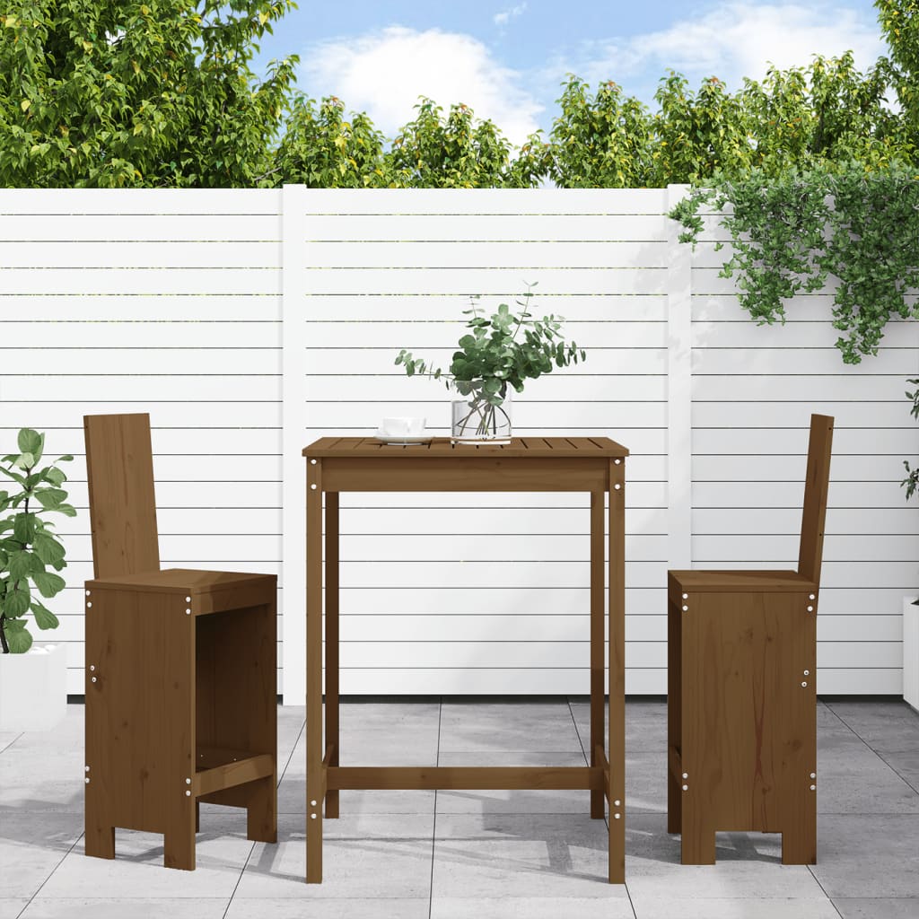 Bistroset 3 Delar Massiv Douglasgran