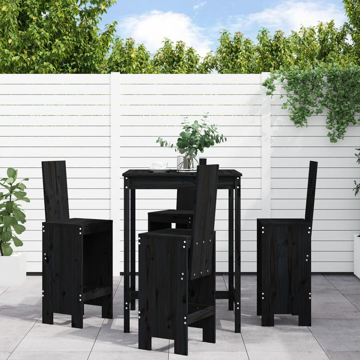 Bistroset 5 Delar Massivt Douglasträ