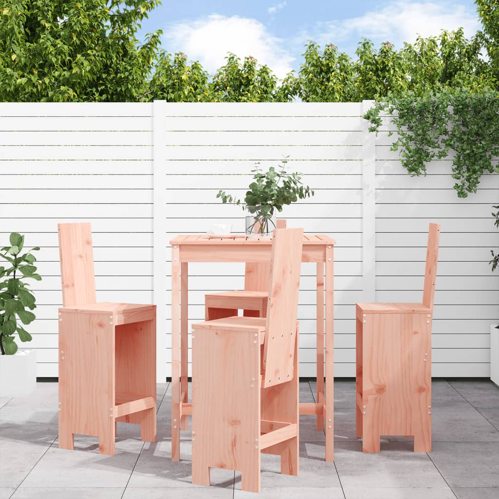 Bistroset 5 Delar Massivt Douglasträ