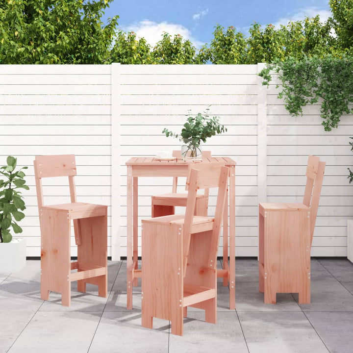 Bistroset 5 Delar Massivt Douglasträ