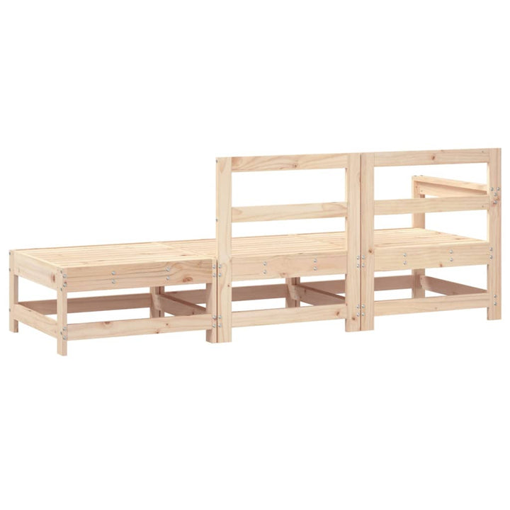 Loungegrupp 3 Delar Massiv Furu