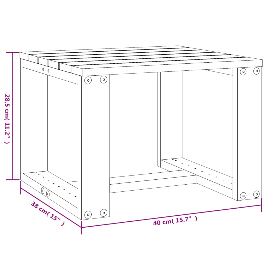 Trädgårdsbord Honungsbrun 40X38X28,5 Cm Massiv Furu