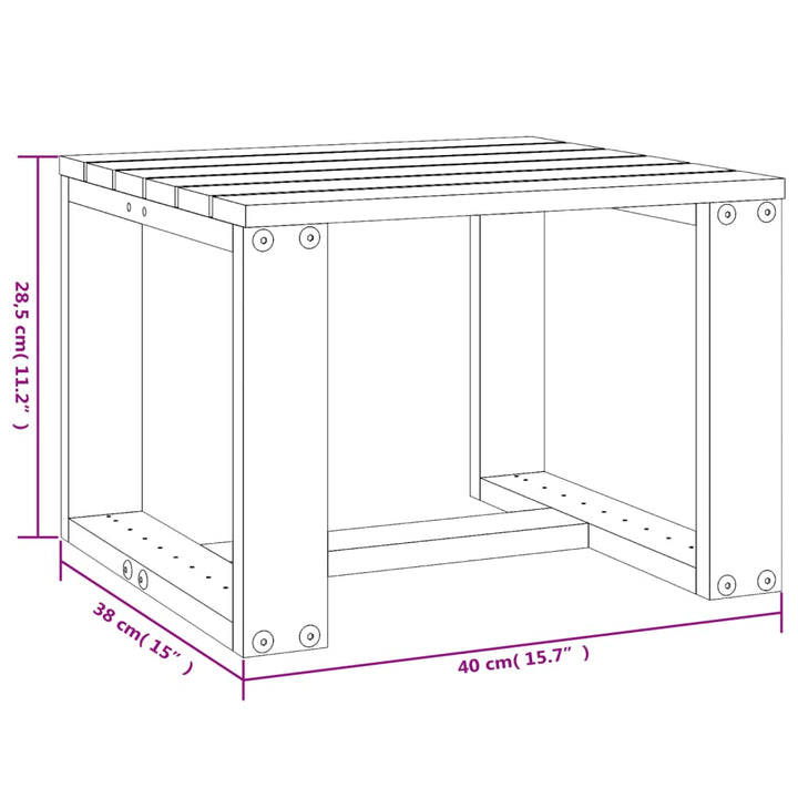 Trädgårdsbord Honungsbrun 40X38X28,5 Cm Massiv Furu