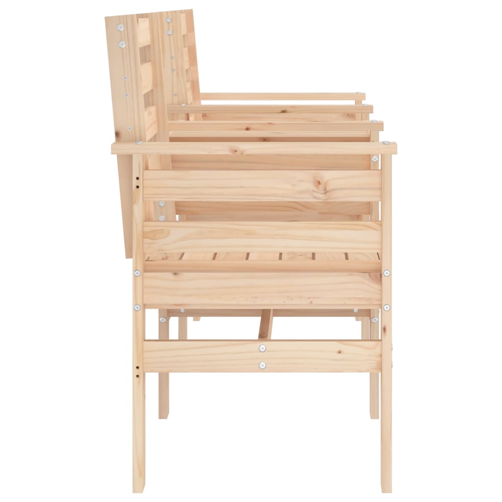 Trädgårdsbänk Med Bord 2-Sits Massiv Furu