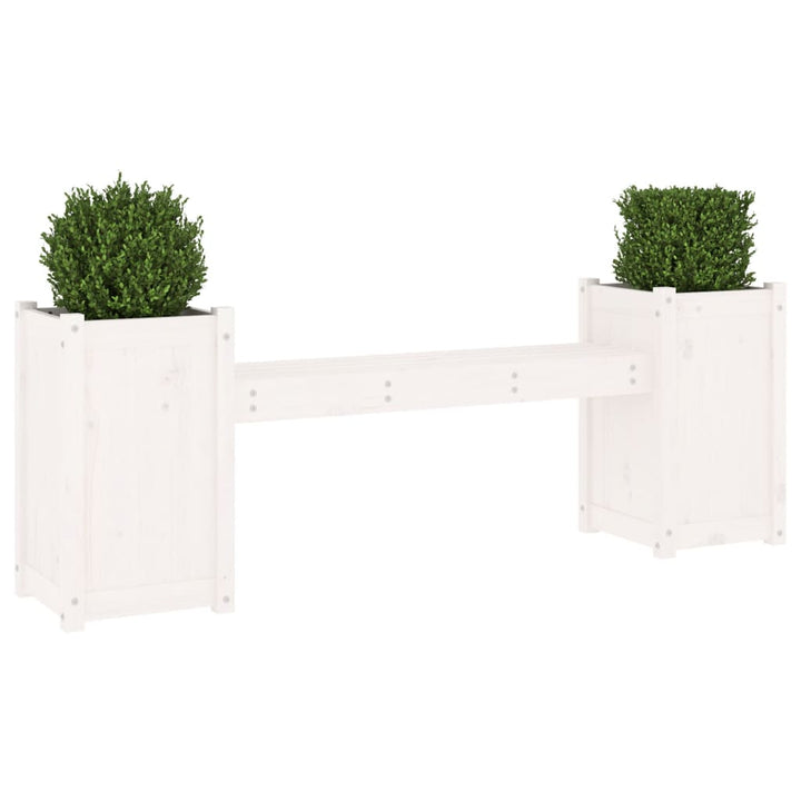 Odlingslåda Vit 180X36X63 Cm Massiv Furu