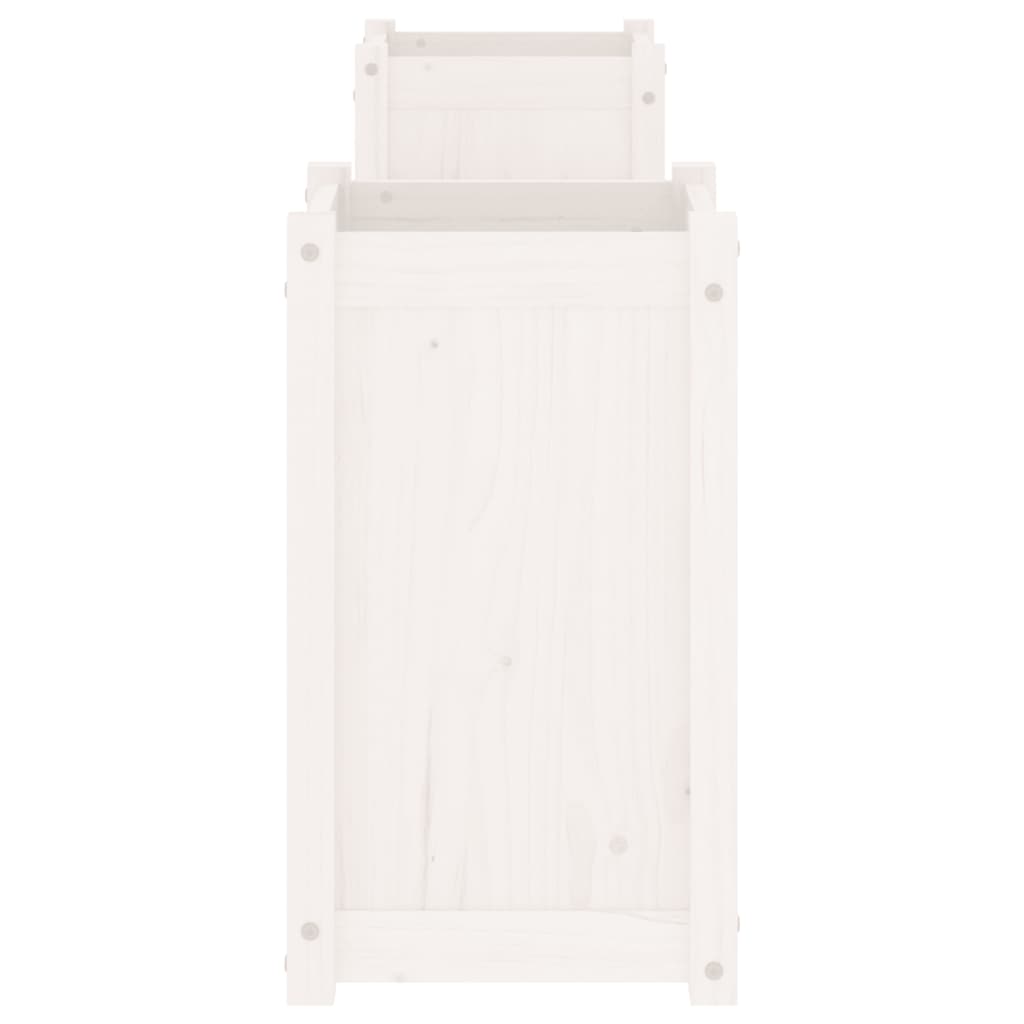 Odlingslåda Vit 180X36X63 Cm Massiv Furu