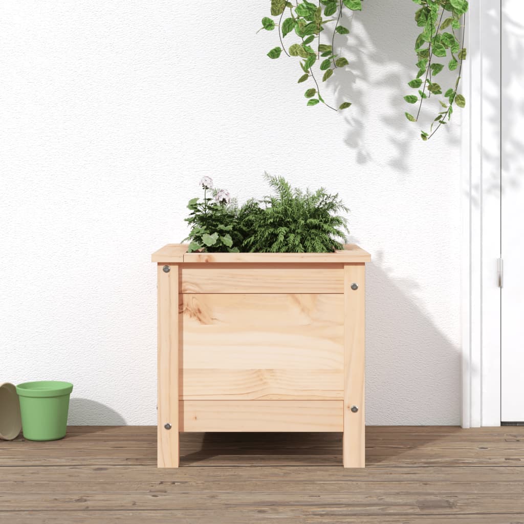 Odlingslåda På Ben 119,5X40X78 Cm Massiv Furu