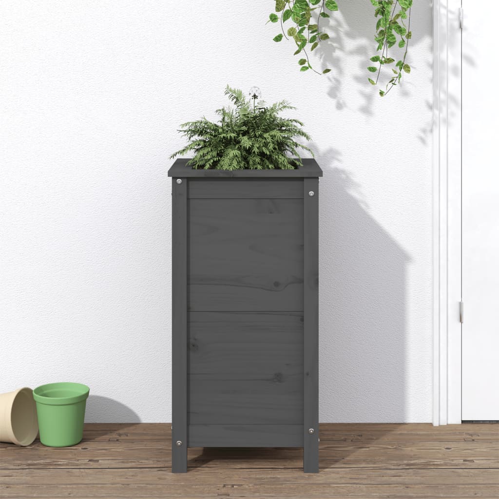 Odlingslåda På Ben 119,5X40X78 Cm Massiv Furu