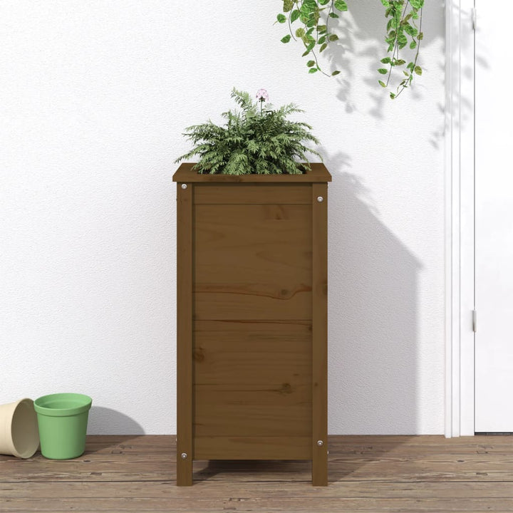 Odlingslåda På Ben 119,5X40X78 Cm Massiv Furu