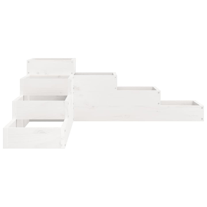 Odlingslåda 4 Nivåer 106X104,5X36 Cm Vit Massiv Furu