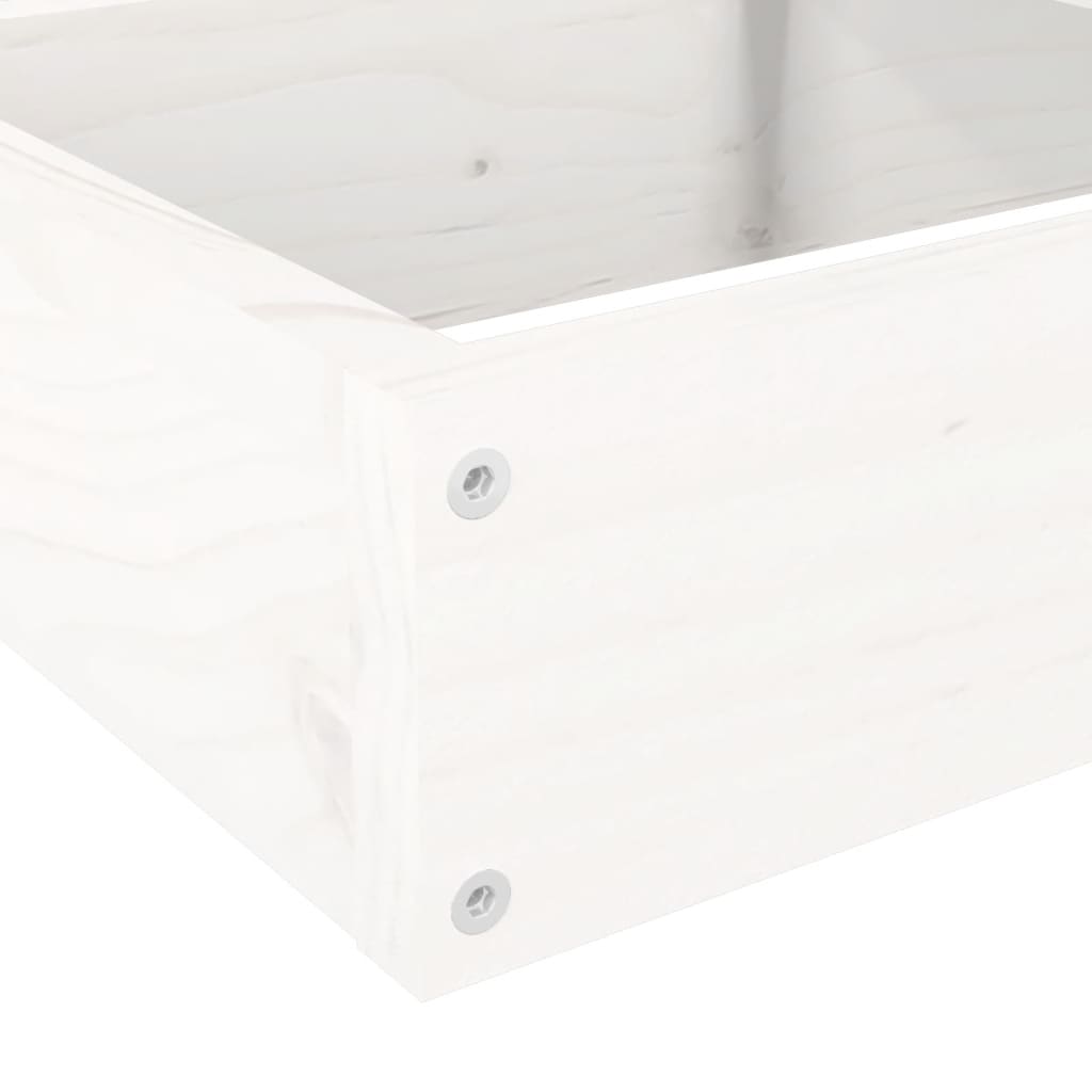 Odlingslåda 4 Nivåer 106X104,5X36 Cm Vit Massiv Furu
